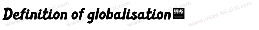 Definition of globalisation字体转换